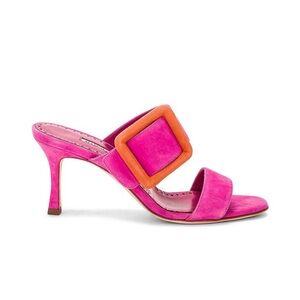 Manolo Blahnik Gable Suede Sandals – Size 38